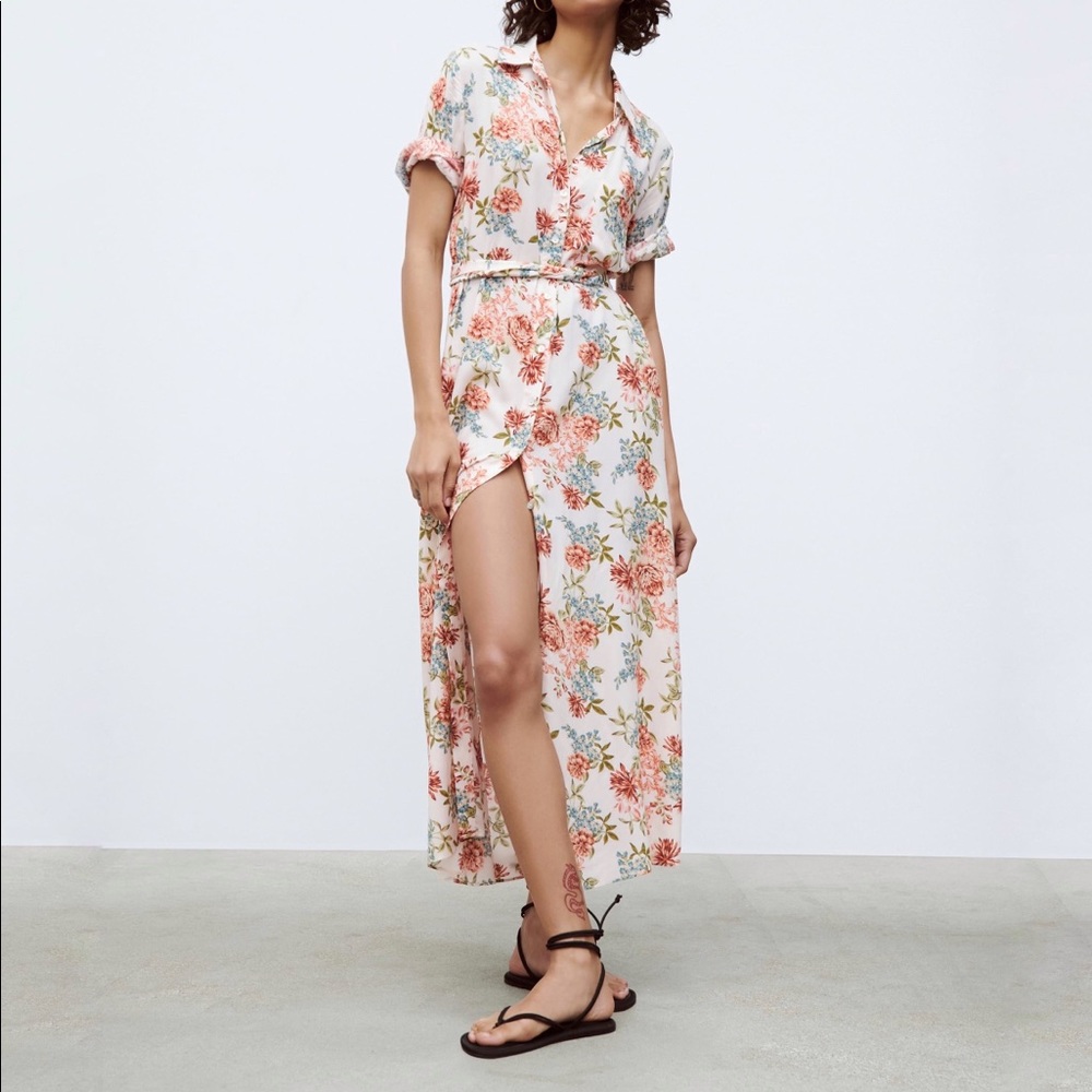 Zara Floral Print Maxi Dress